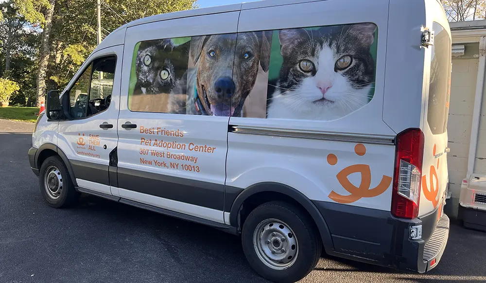 Best Friends Animal Society Transport van