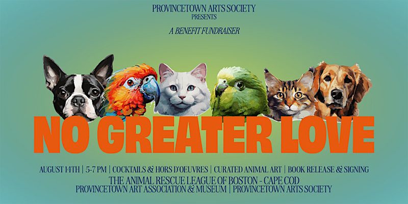 Illustration of animals with "No Greater Love" text underneath.